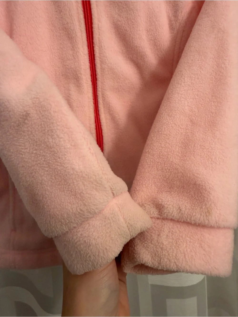 Columbia girls light pink fleece zip front jacket size small 7/8